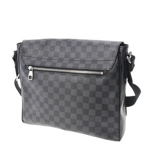 Louis Vuitton District Canvas Gray Black Damier Shoulder Graphite Bag